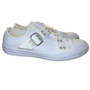 Converse Chuck Taylor All Star Leather Punk Strap Lo Sneaker Women’s Size 11